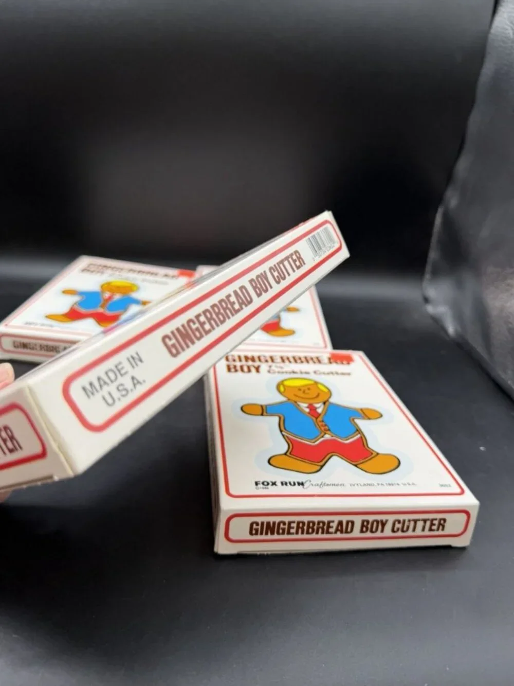 1986 Run Fox Gingerbread House Boy Cookie Cutter Christmas Vintage Lot Of 4